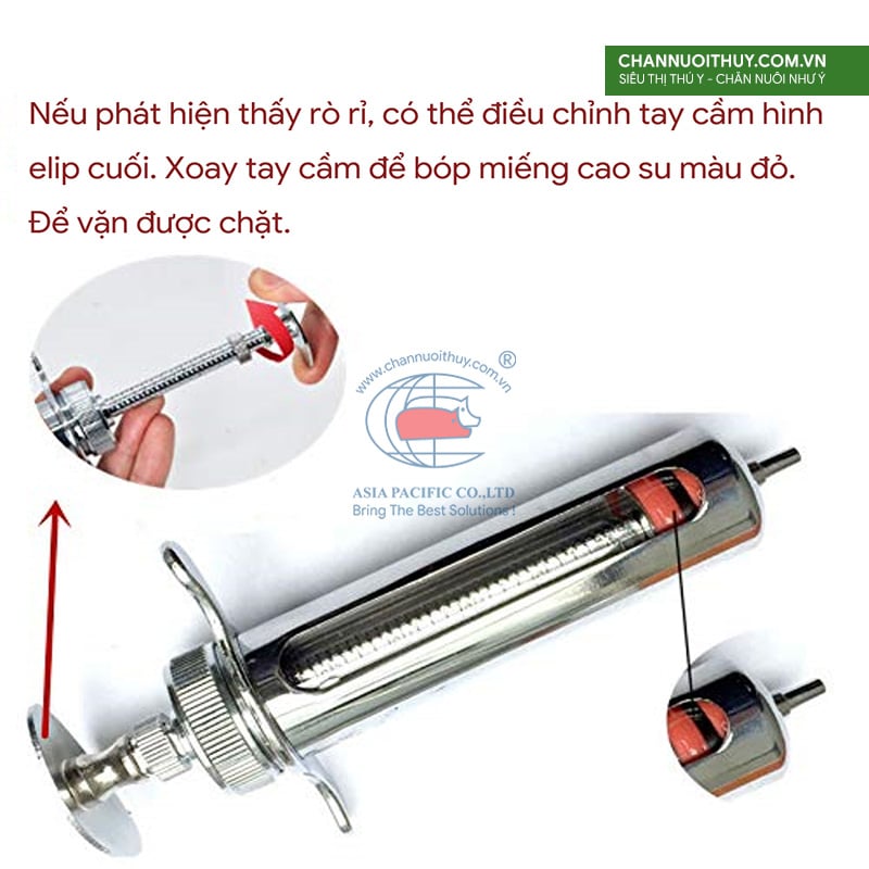 Xi lanh inox cao cấp DI, đồng mạ inox 304, sử dụng cho gia súc 8 Hướng dẫn