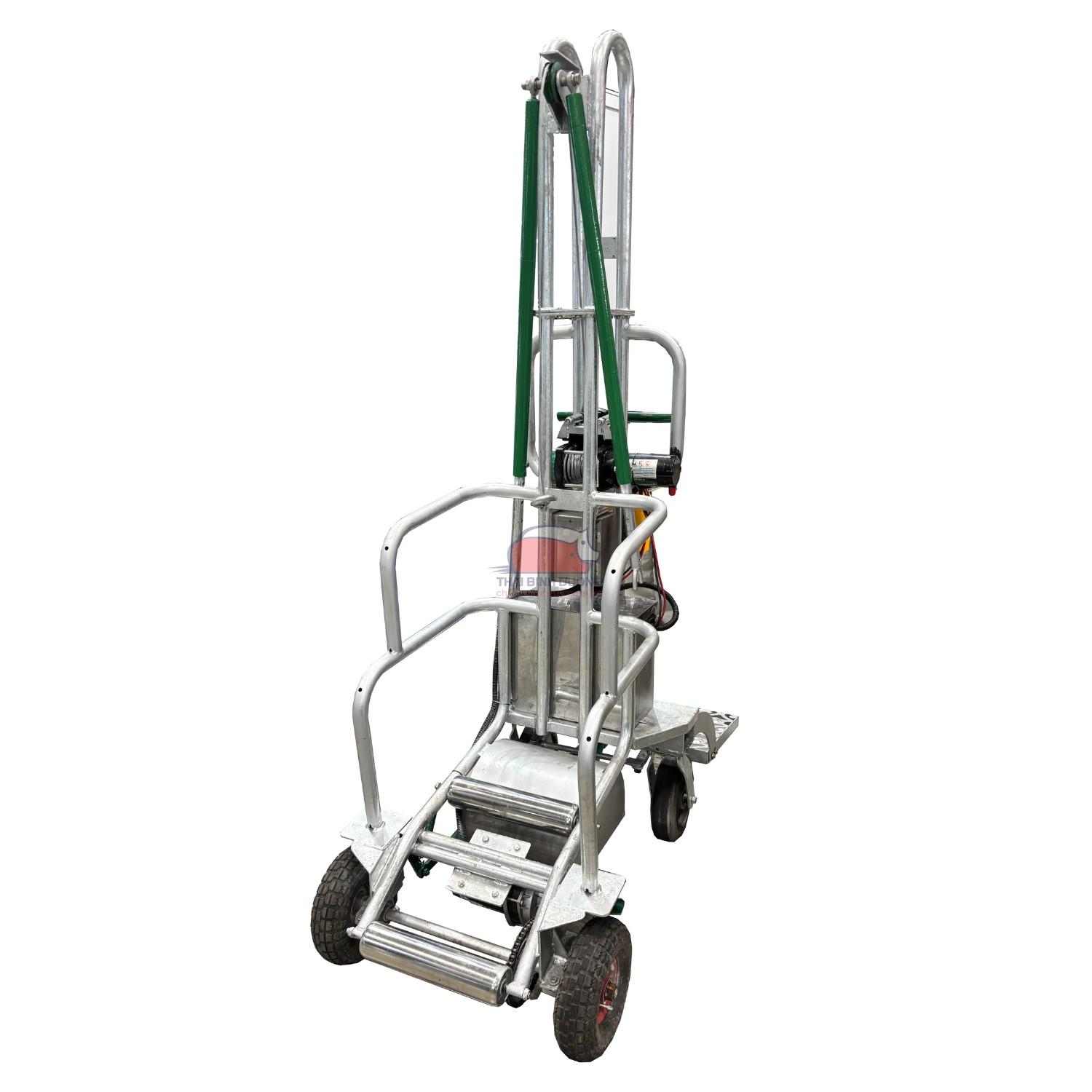 Xe kéo lợn có dây cáp thép trợ lực, chuyên dụng cho heo nái 2 1