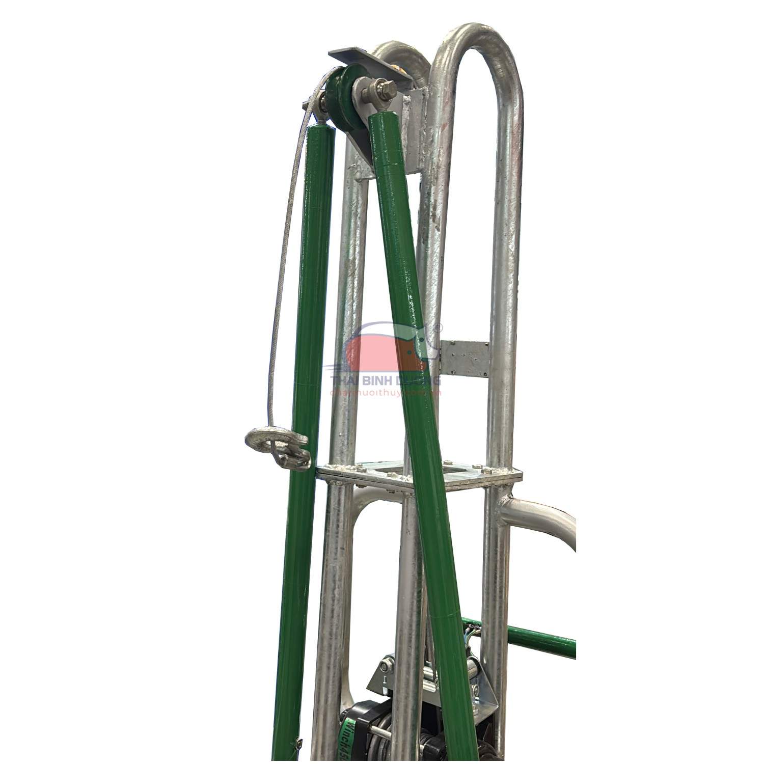 Xe kéo lợn có dây cáp thép trợ lực, chuyên dụng cho heo nái 3 2