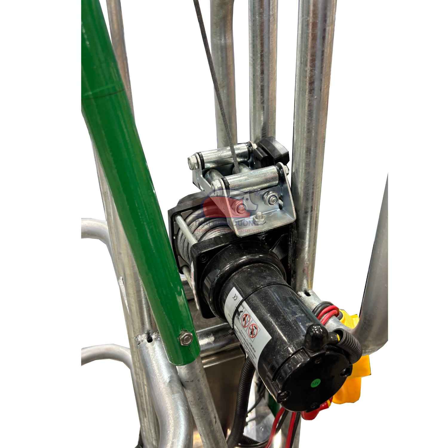 Xe kéo lợn có dây cáp thép trợ lực, chuyên dụng cho heo nái 5 4