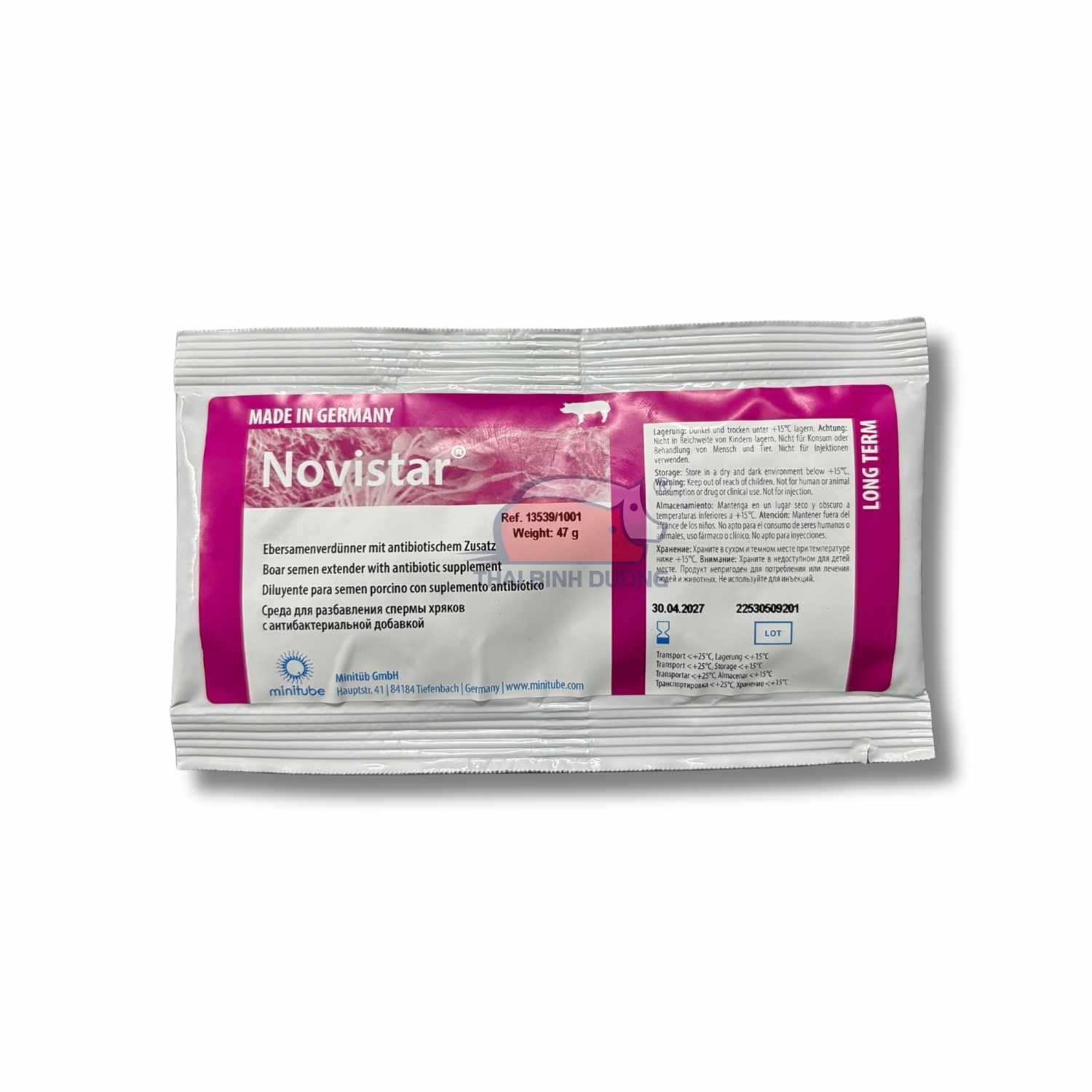 Môi trường pha tinh heo 5 ngày Novistar Minitube Đức