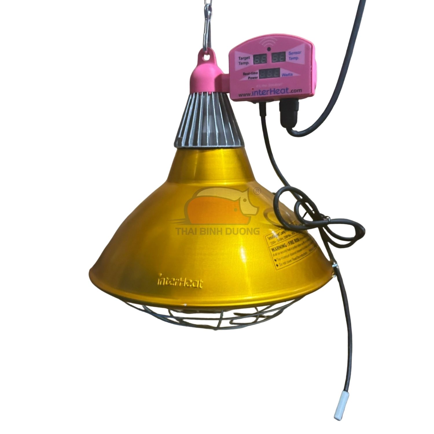 Bộ chóa đèn thông minh với bộ điều nhiệt tích hợp dành cho heo cai sữa interHeat