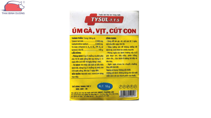 Thuốc úm gà con: loại tốt, cách dùng và lưu ý khi sử dụng 15 Thuốc úm gà Tysul T.T.S